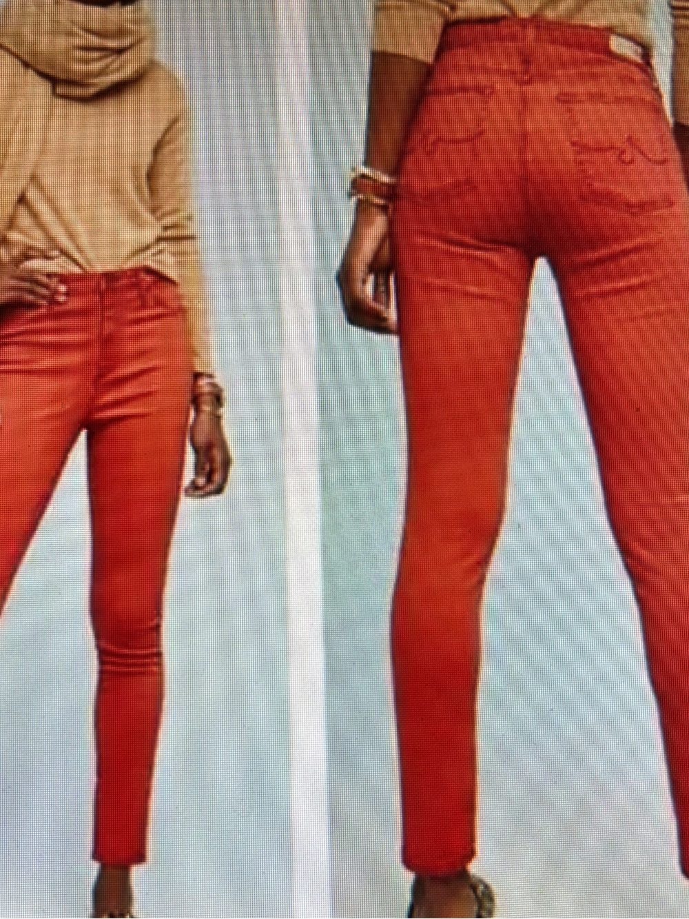 AG Adriano Goldschmied Skinny Jeans in Rust Orange. Size 26. NWTGS